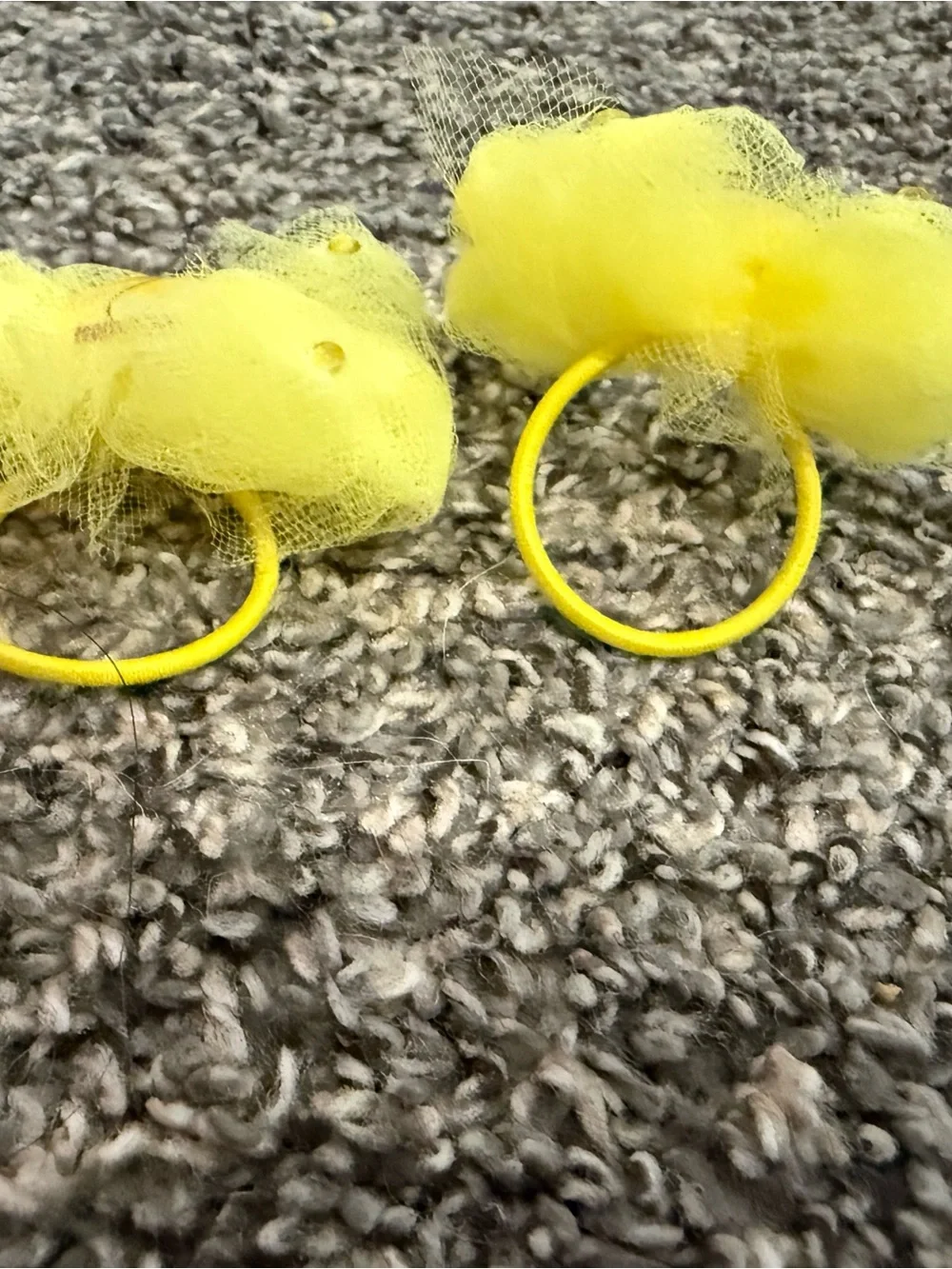 Yellow Banana Tulle Hair tie for Kids
